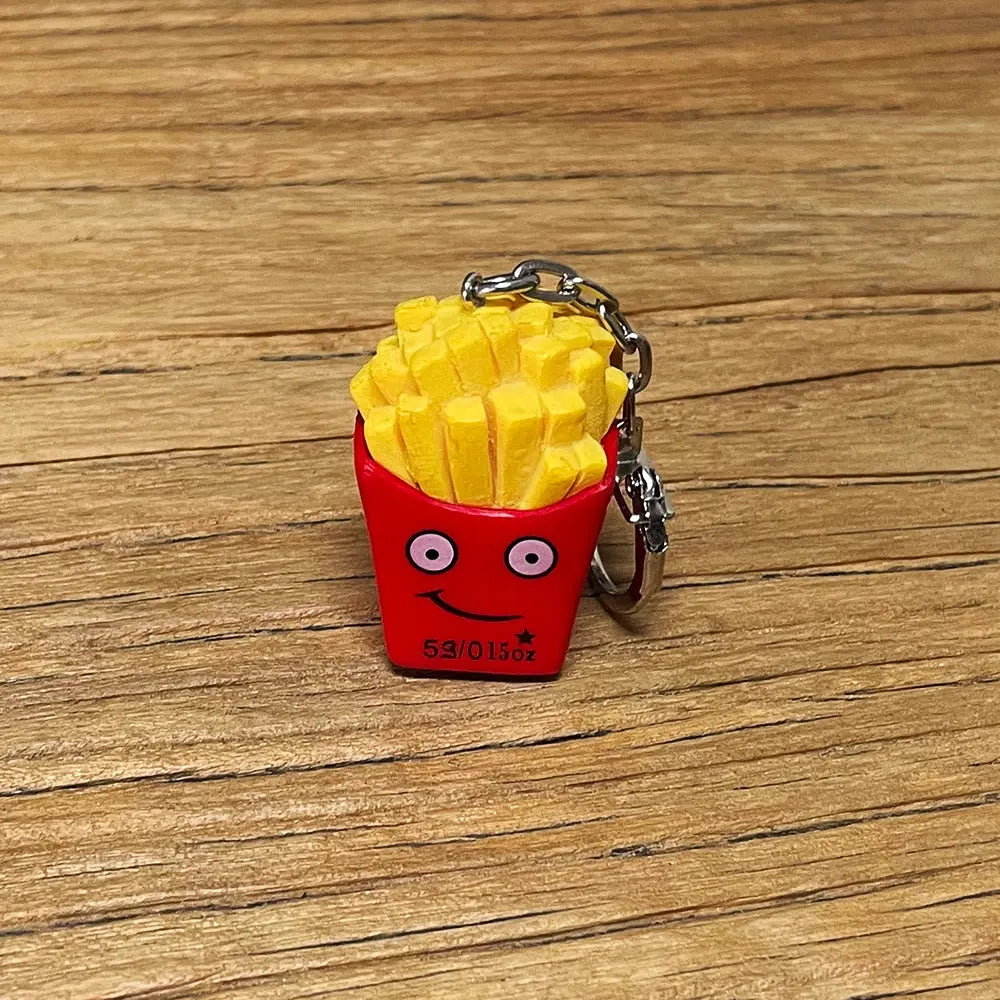 Metalize Hamburger Sandwich Fries Keychain Savile Speed Co.