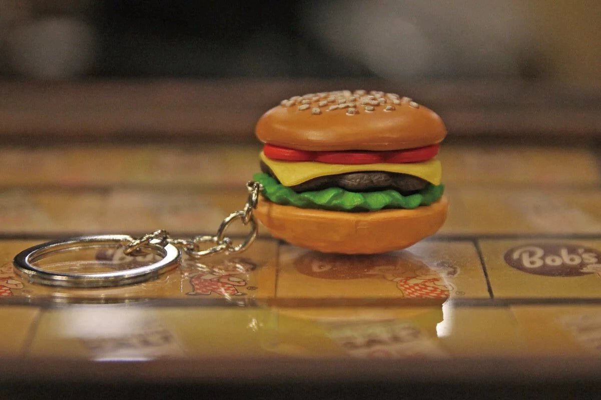 Metalize Hamburger Sandwich Fries Keychain - Savile Speed Co.