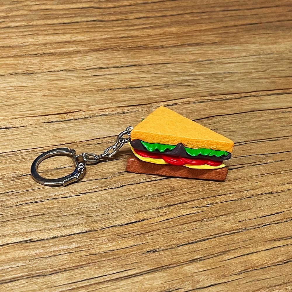 Metalize Hamburger Sandwich Fries Keychain - Savile Speed Co.