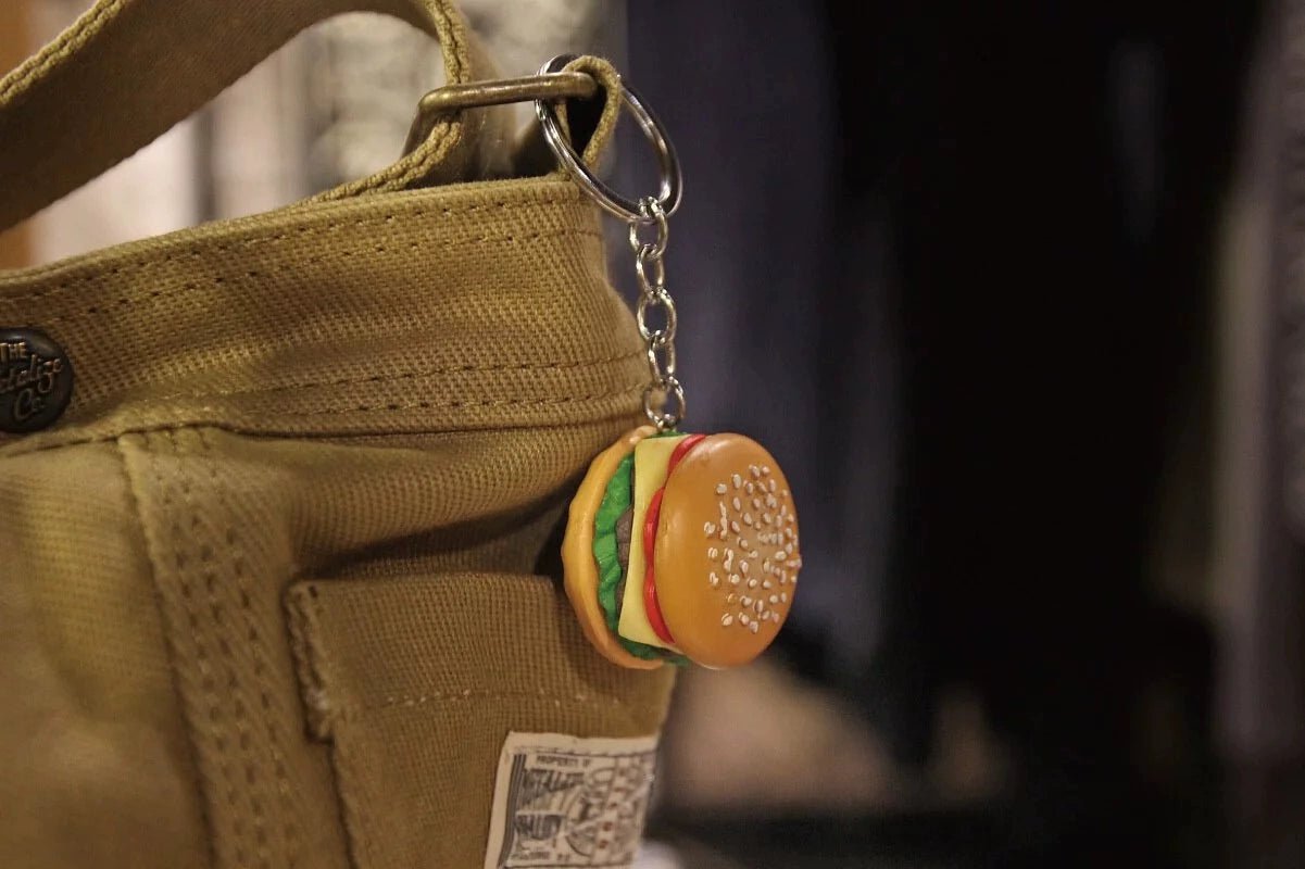 Metalize Hamburger Sandwich Fries Keychain - Savile Speed Co.