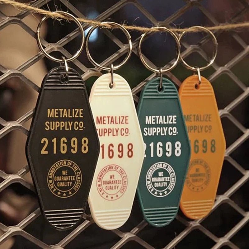 Metalize Vintage Motel Keytag Keychain - Savile Speed Co.