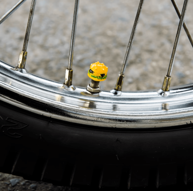 Mooneyes Motorcycle Plate Screws and Valve Stem Caps - Savile Speed Co.