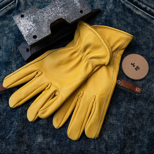 Mountain Rock Cowhide Working Gloves Retro Motorcycle Gloves Savile Speed Co.