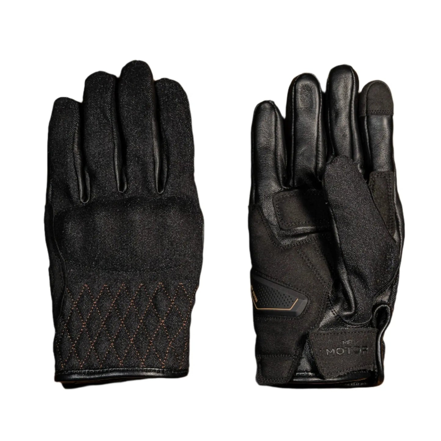 MR MOTOR Denim Cafe Racer Retro Motorcycle Gloves - Savile Speed Co. - Denim, Cafe Racer, Retro Motorcycle Gloves