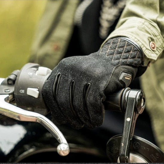 MR MOTOR Denim Retro Motorcycle Riding Gloves - Savile Speed Co.