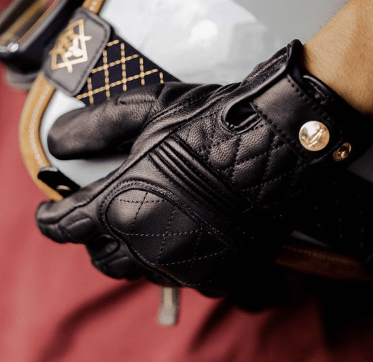 MR MOTOR Diamond Retro Motorcycle Riding Gloves - Savile Speed Co.