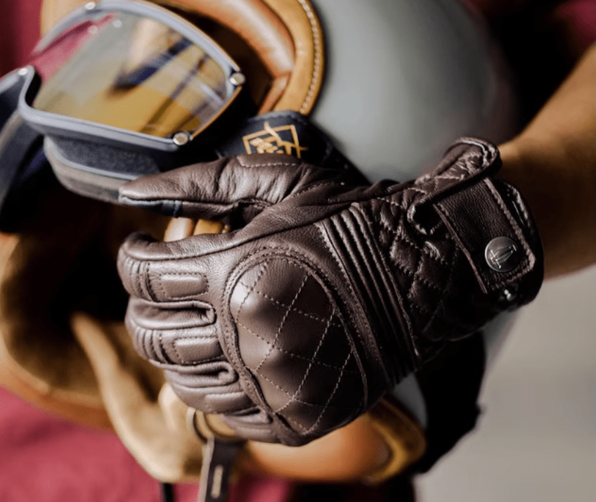 MR MOTOR Diamond Retro Motorcycle Riding Gloves - Savile Speed Co.