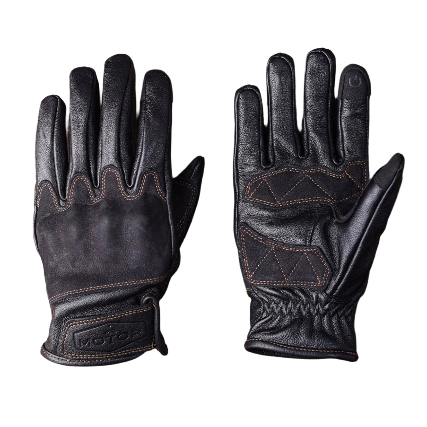 MR MOTOR Faux Suede Retro Motorcycle Riding Gloves Fall/Winter - Savile Speed Co.