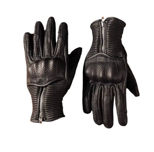 MR MOTOR Lamb Skin Retro Leather Motorcycle Gloves All-season & Fall/Winter - Savile Speed Co. - cafe racer, winter gloves