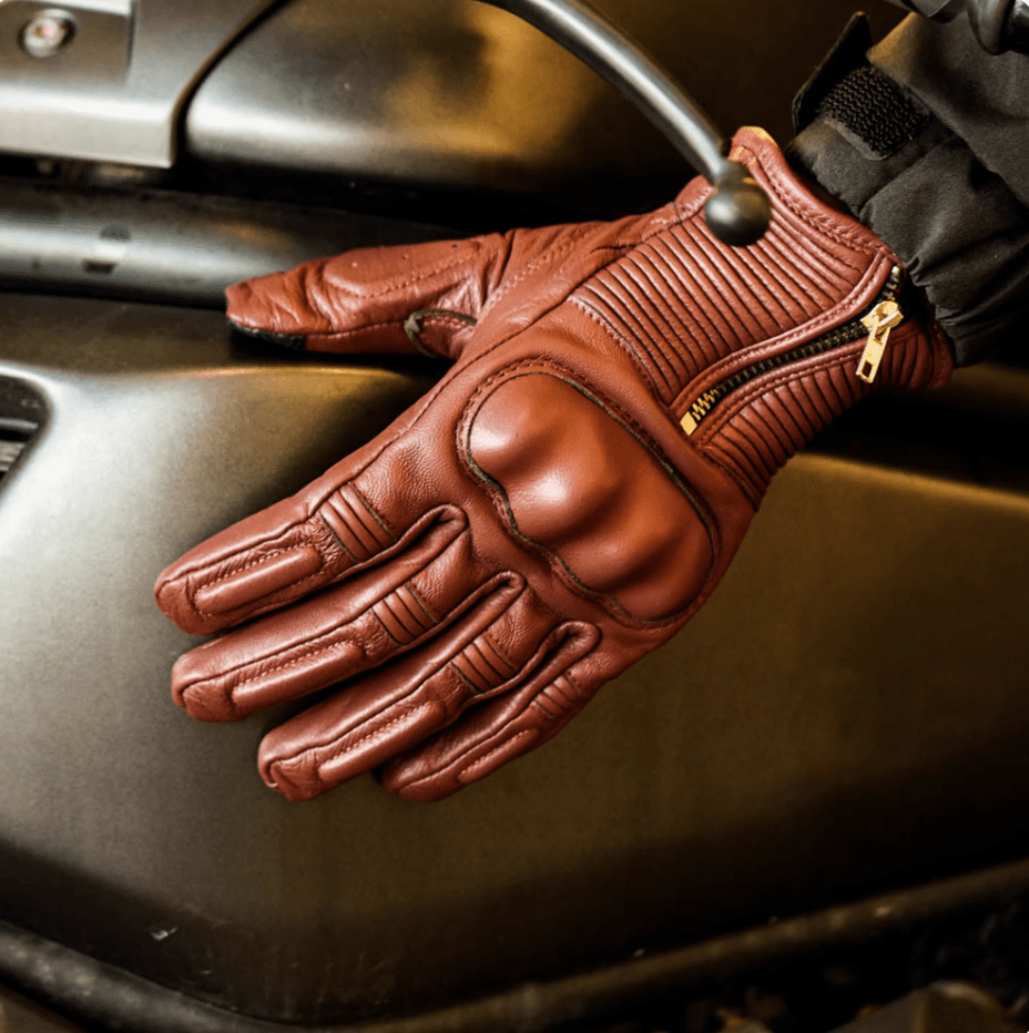 MR MOTOR Lamb Skin Retro Leather Motorcycle Gloves All-season & Fall/Winter - Savile Speed Co. - cafe racer, winter gloves
