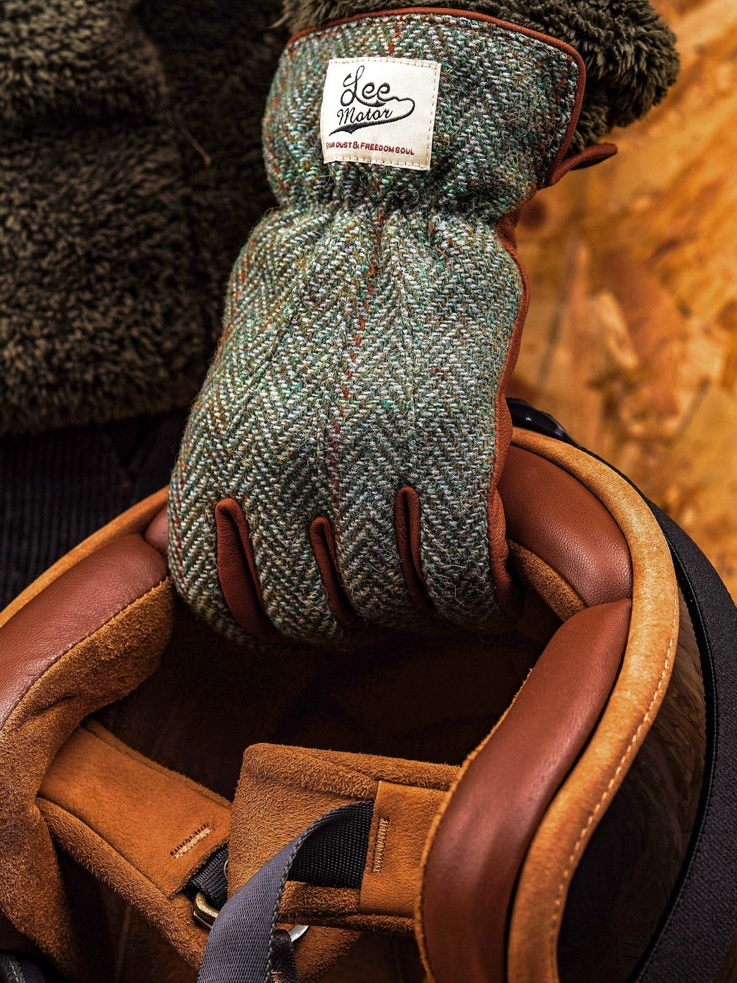 MR MOTOR Maloni Tweed Retro Motorcycle Riding Gloves - Savile Speed Co.