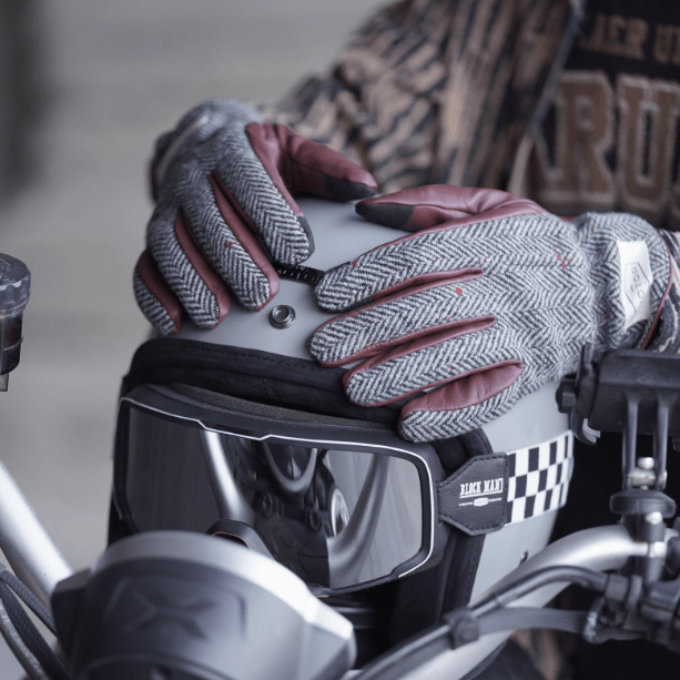 MR MOTOR Tweed Retro Motorcycle Riding Gloves - Savile Speed Co.
