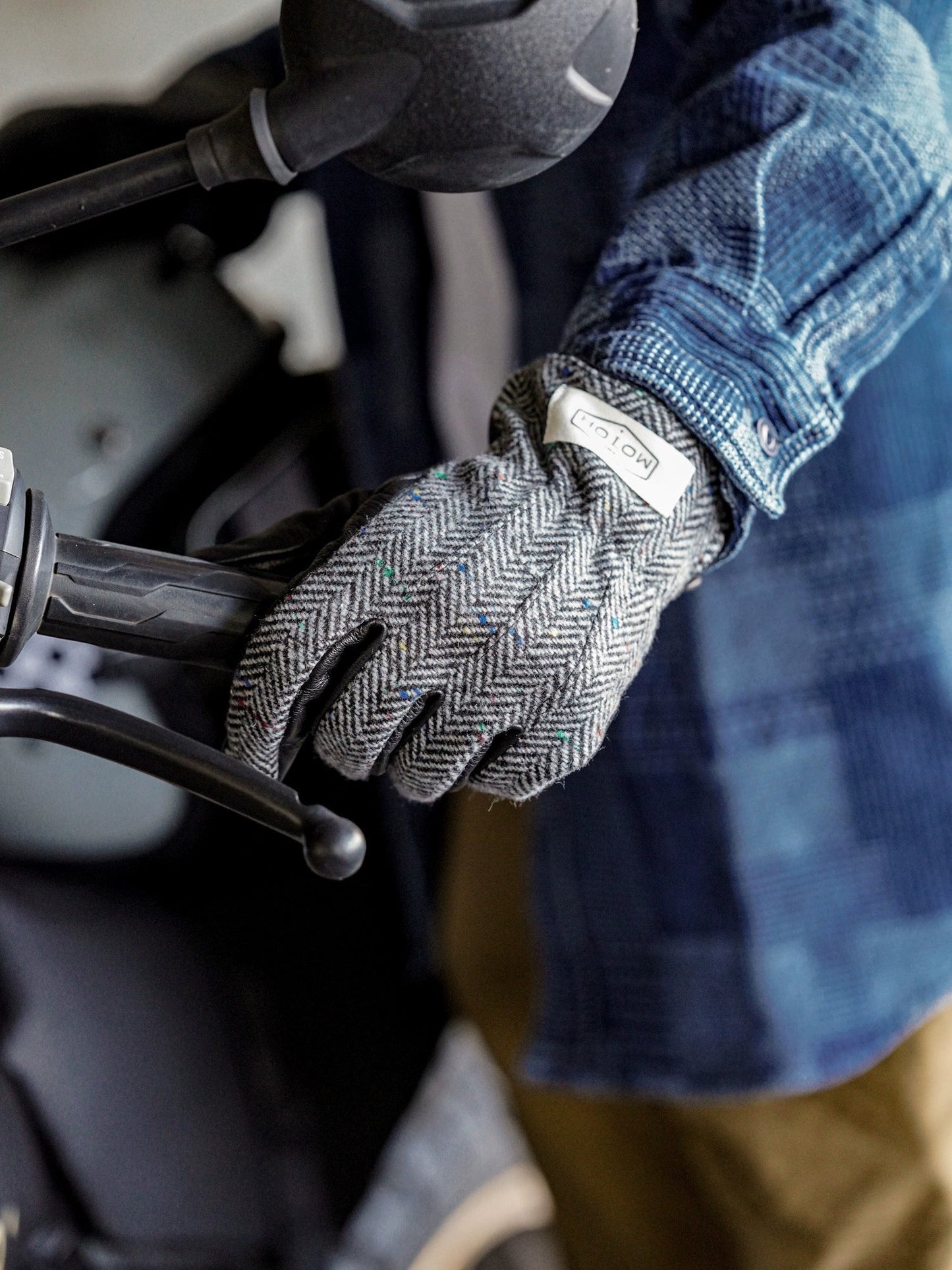 MR MOTOR Tweed Retro Motorcycle Riding Gloves - Savile Speed Co.
