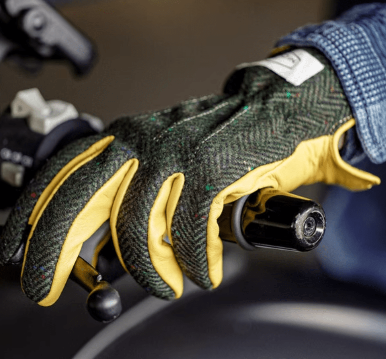 MR MOTOR Tweed Retro Motorcycle Riding Gloves - Savile Speed Co.