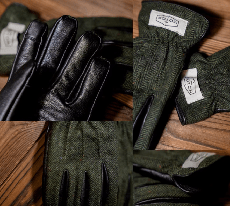 MR MOTOR Tweed Retro Motorcycle Riding Gloves - Savile Speed Co.