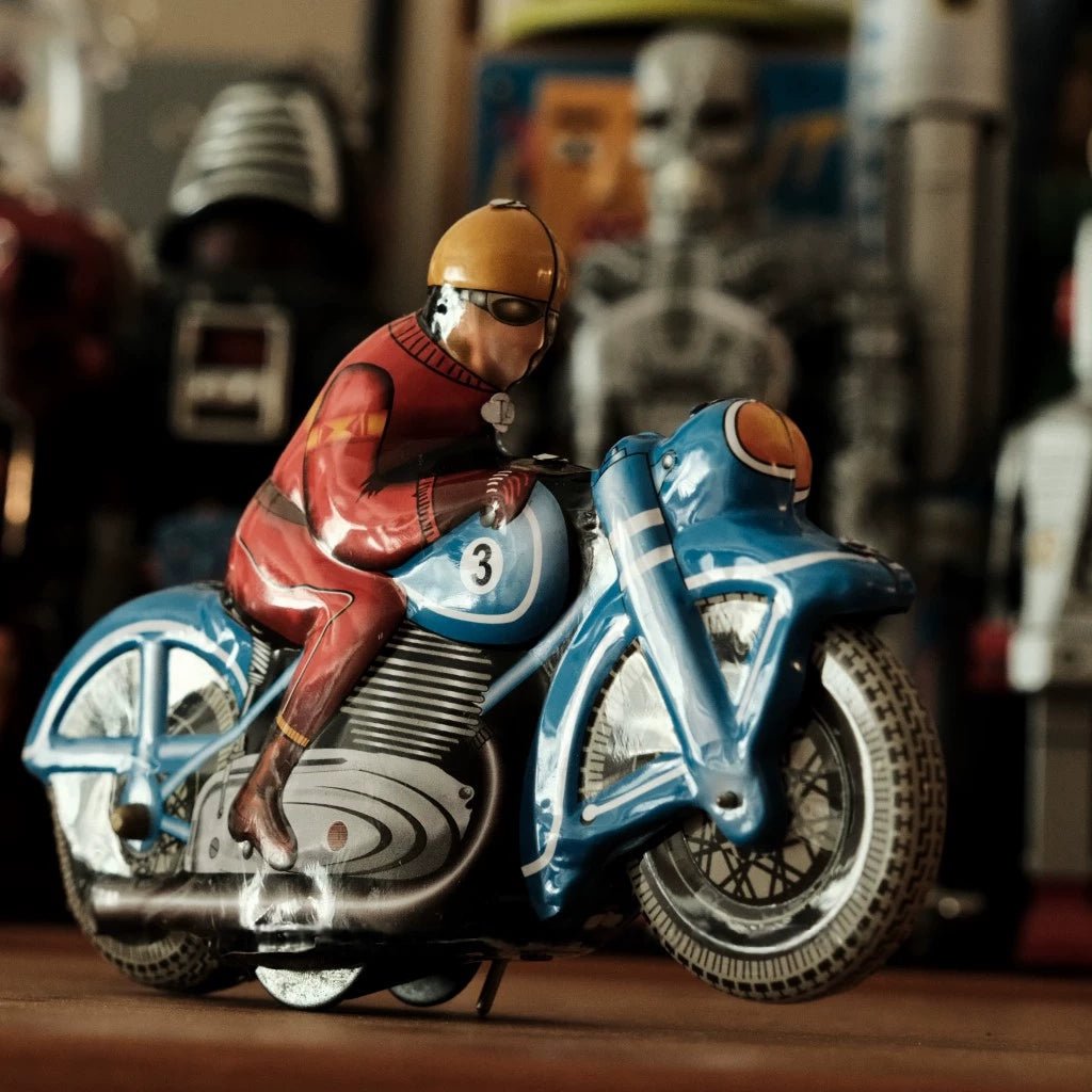 Pass Happiness Handmade Cafe Racer Wind - up Toy - Savile Speed Co.