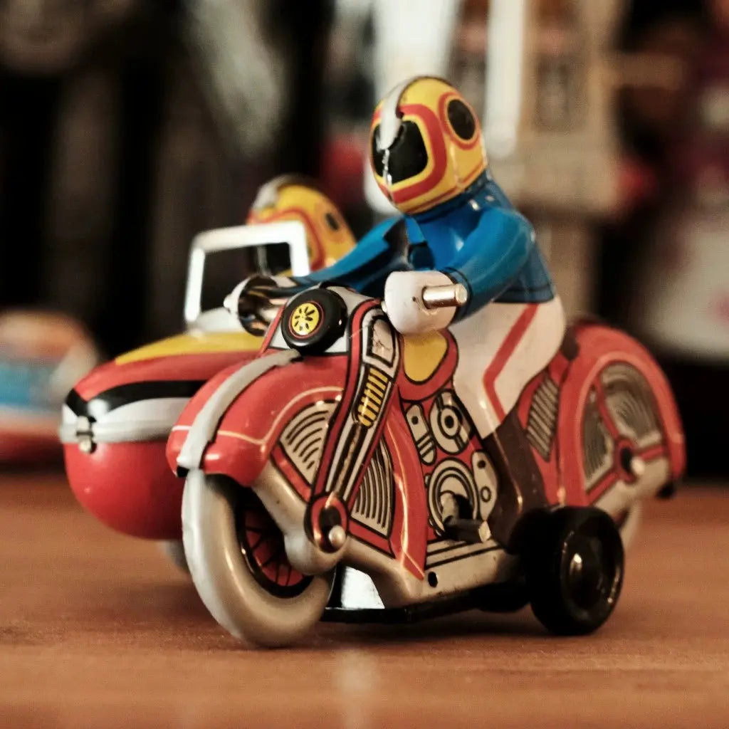 Pass Happiness Handmade Side Car Rig wind-up Toy Savile Speed Co.