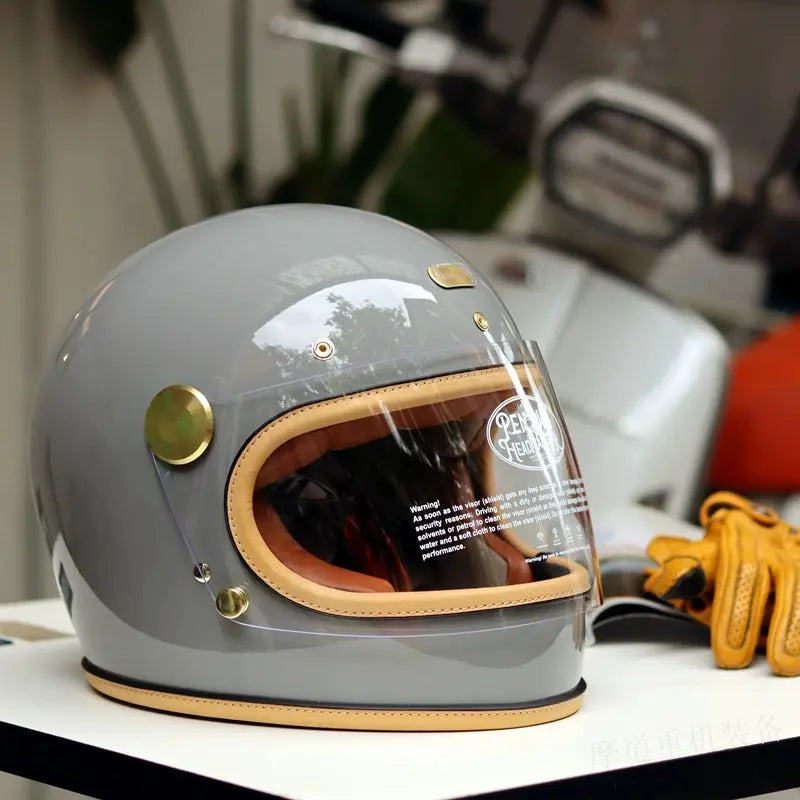 Penguin Headmaster Cafe Racer Retro Motorcycle Helmet DOT Certified - Savile Speed Co. - Retro Motorcycle Helmet, cafe racer