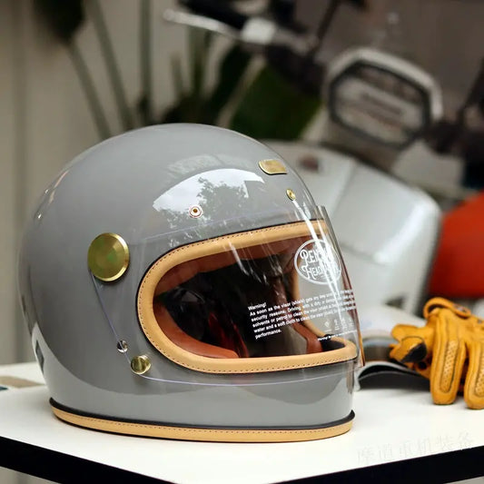 Penguin Headmaster Cafe Racer Retro Motorcycle Helmet DOT Certified - Savile Speed Co. - Retro Motorcycle Helmet, cafe racer