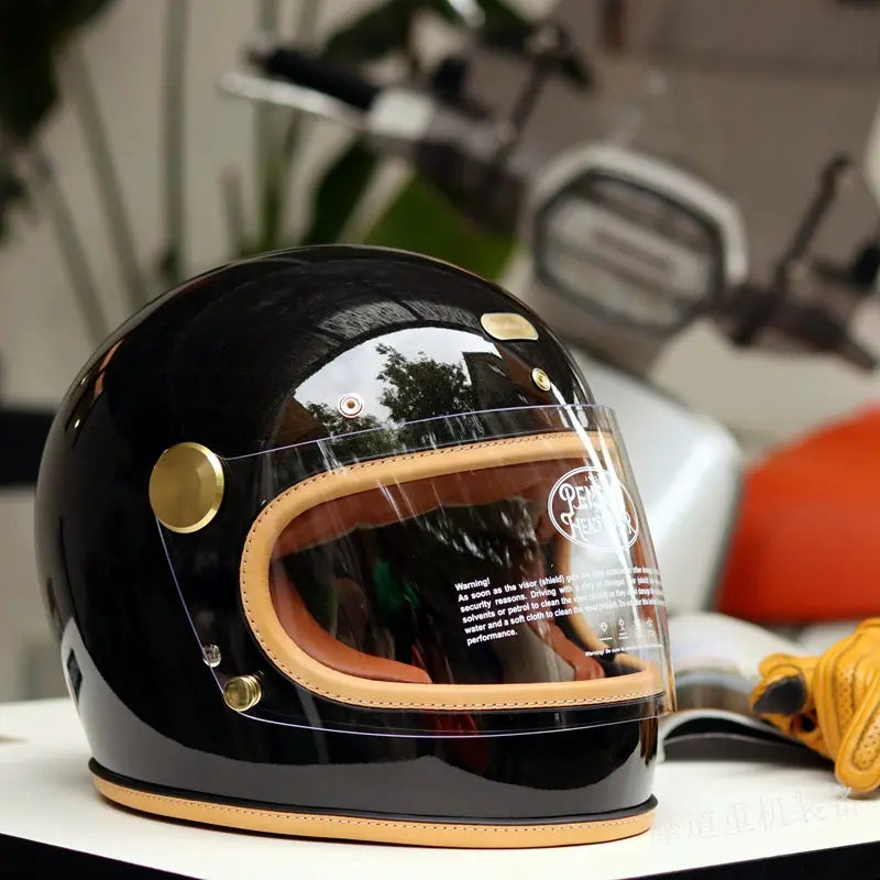 Penguin Headmaster Cafe Racer Retro Motorcycle Helmet DOT Certified - Savile Speed Co. - Retro Motorcycle Helmet, cafe racer