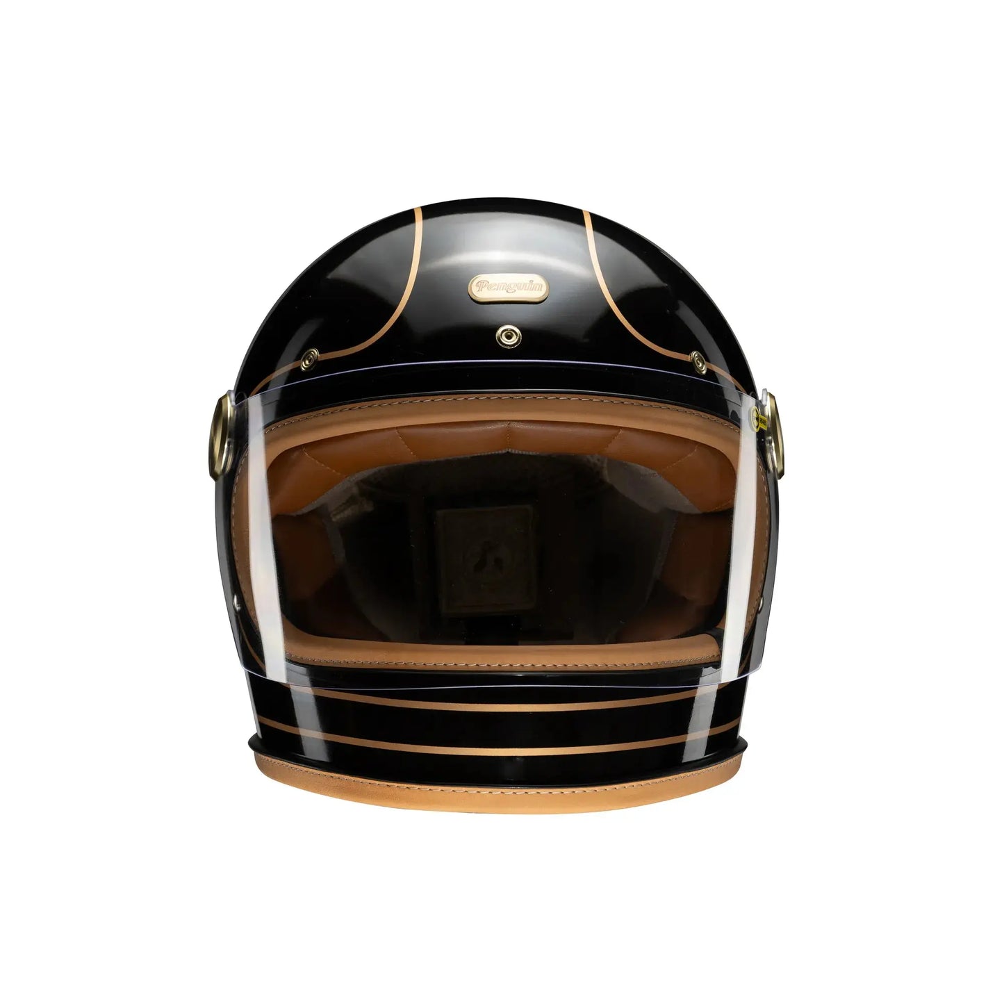 Penguin Headmaster Cafe Racer Retro Motorcycle Helmet DOT Certified - Savile Speed Co. - Retro Motorcycle Helmet, cafe racer