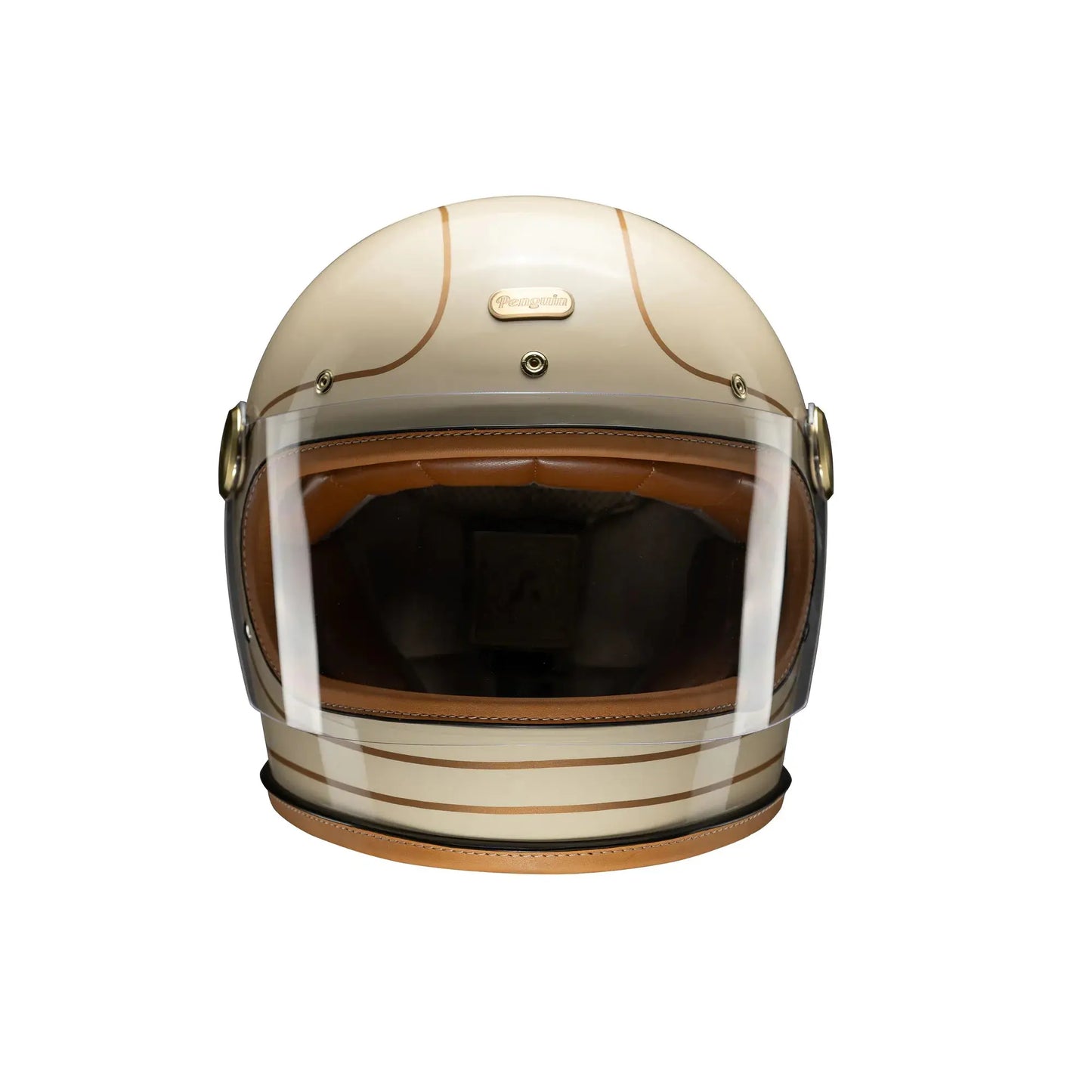 Penguin Headmaster Cafe Racer Retro Motorcycle Helmet DOT Certified - Savile Speed Co. - Retro Motorcycle Helmet, cafe racer