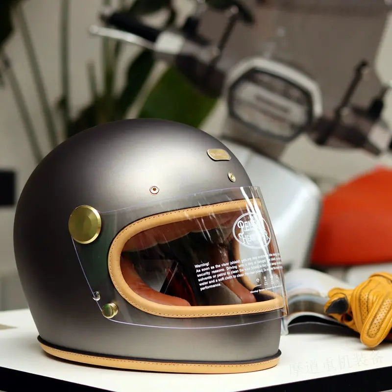 Penguin Headmaster Cafe Racer Retro Motorcycle Helmet DOT Certified - Savile Speed Co. - Retro Motorcycle Helmet, cafe racer