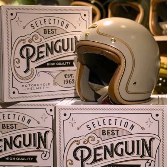 PENGUIN Magellan Open Face Retro Motorcycle Helmet DOT Certified - Savile Speed Co.