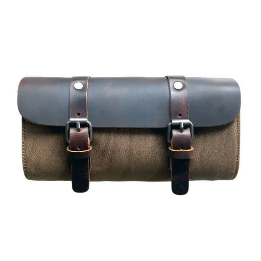 Savile Speed Waxed Canvas Retro Motorcycle Tool Bag Utility Bag - Savile Speed Co. - motorcycle tool bag, utility bag