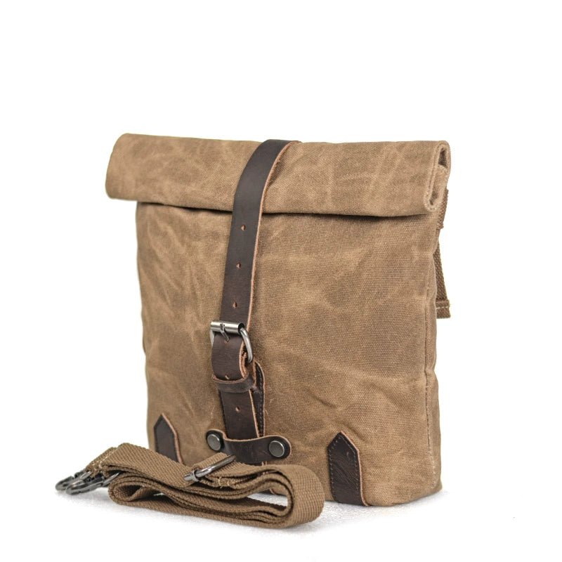 Savile Speed Wax Cotton Retro Motorcycle Small Pannier - Savile Speed Co.