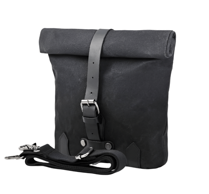 Savile Speed Wax Cotton Retro Motorcycle Small Pannier - Savile Speed Co.