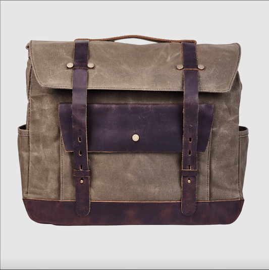 Savile Speed Waxed Cotton Pannier Retro Motorcycle Bag - Savile Speed Co.