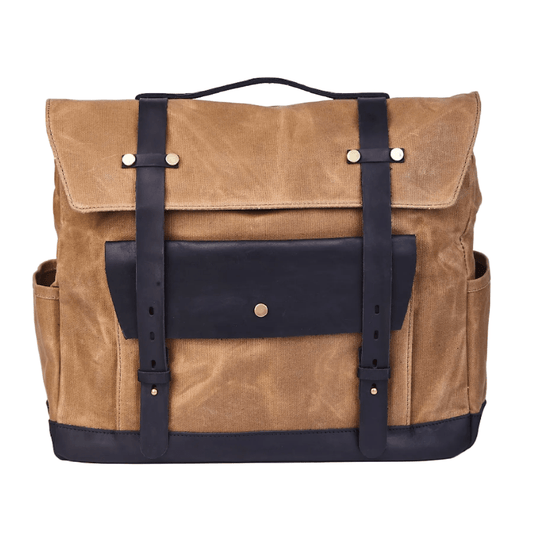 Savile Speed Waxed Cotton Pannier Retro Motorcycle Bag - Savile Speed Co.