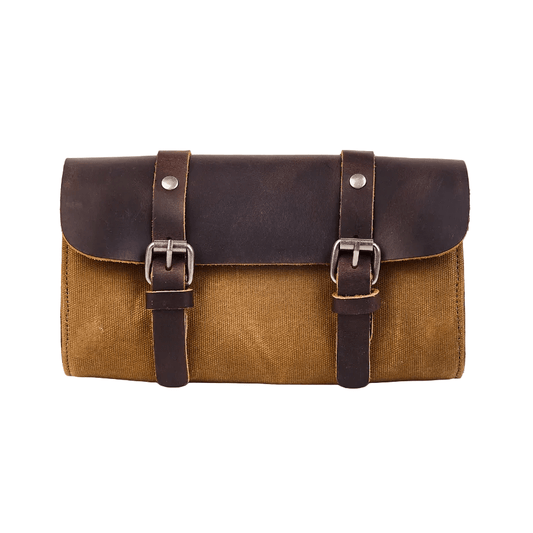 Savile Speed Waxed Cotton Retro Motorcycle Tool Bag Utility Bag - Savile Speed Co.