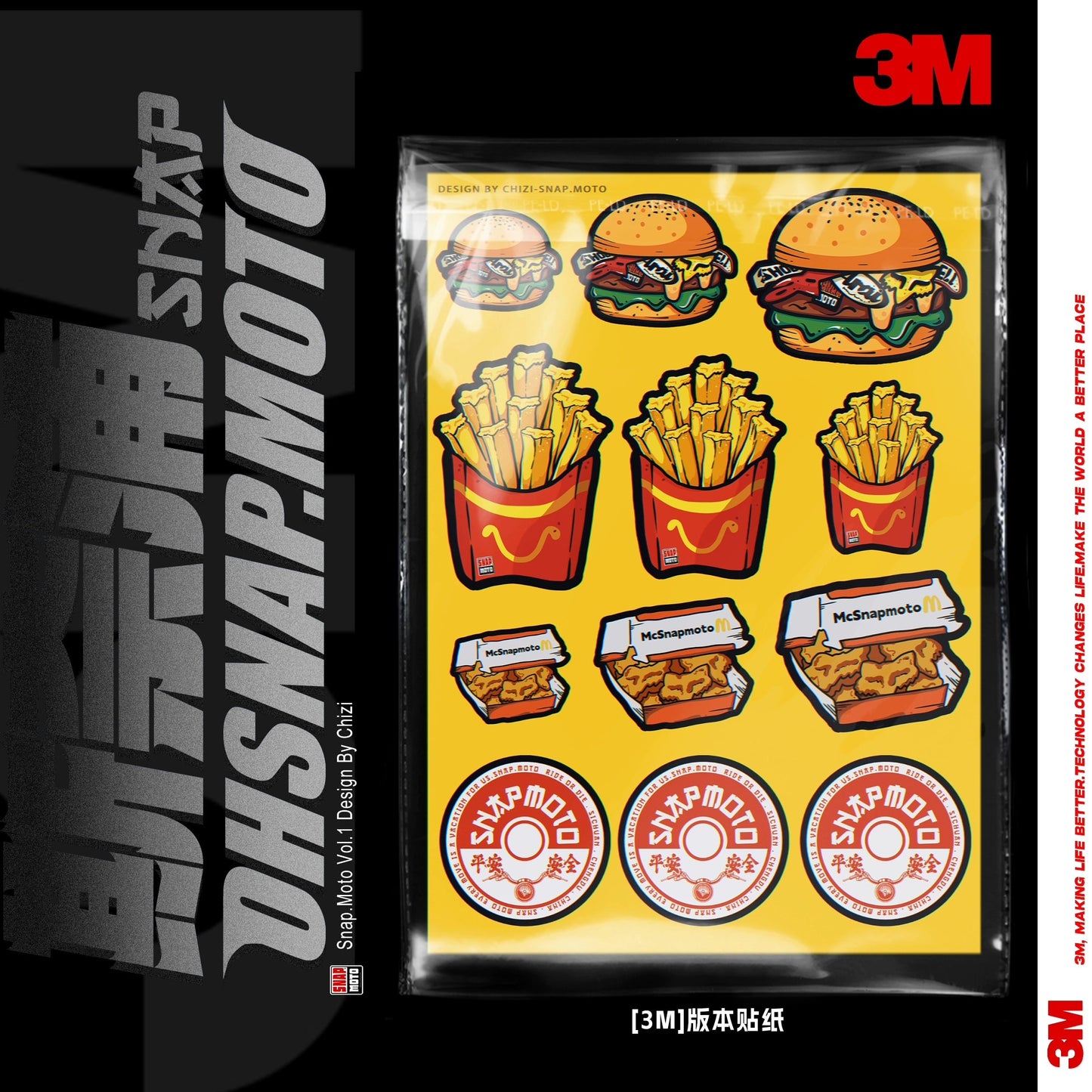 SNAPMOTO | 3M Original Motorcycle Waterproof Stickers - Savile Speed Co.