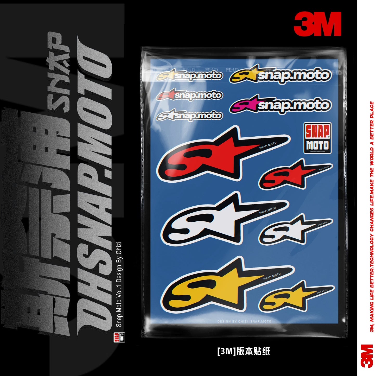 SNAPMOTO | 3M Original Motorcycle Waterproof Stickers - Savile Speed Co.