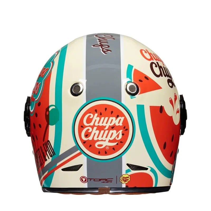 TORC Newport T1 Retro Helmet DOT/ECE Chupa Chups Collab Special Edition - Savile Speed Co.