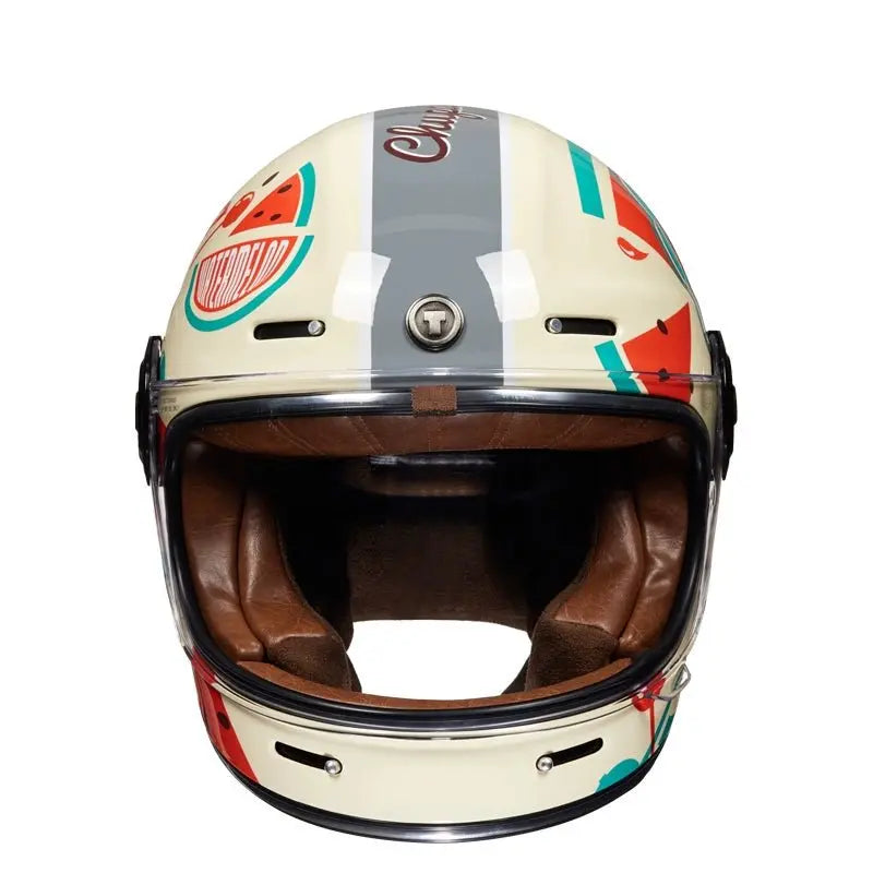 TORC Newport T1 Retro Helmet DOT/ECE Chupa Chups Collab Special Edition - Savile Speed Co.
