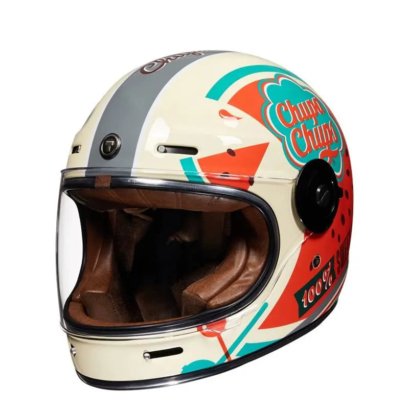 TORC Newport T1 Retro Helmet DOT/ECE Chupa Chups Collab Special Edition - Savile Speed Co.