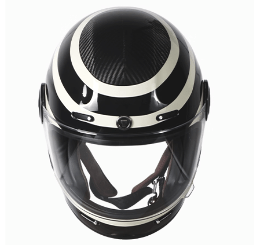 TORC Newport T1 Retro Motorcycle Helmet Carbon Series DOT/ECE - Savile Speed Co.