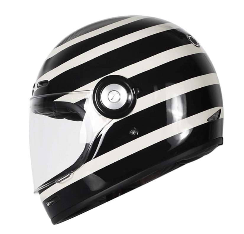 TORC Newport T1 Retro Motorcycle Helmet Carbon Series DOT/ECE - Savile Speed Co.