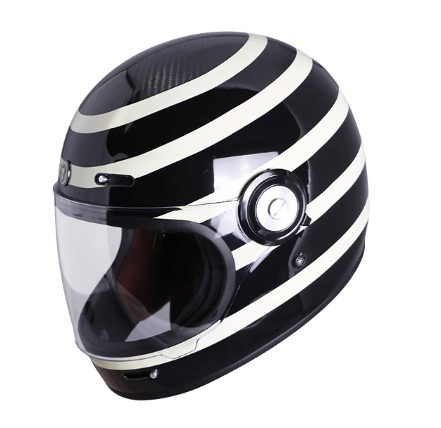 TORC Newport T1 Retro Motorcycle Helmet Carbon Series DOT/ECE - Savile Speed Co.