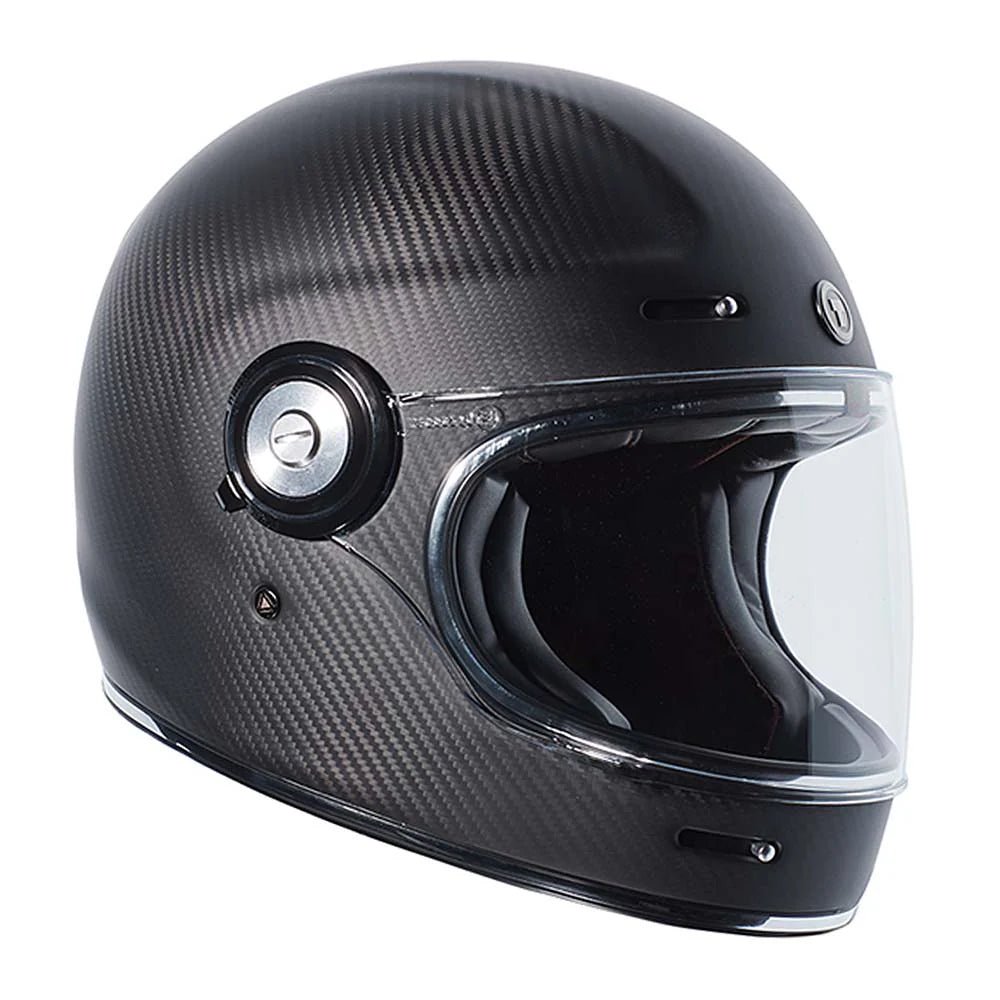 TORC Newport T1 Retro Motorcycle Helmet Carbon Series DOT/ECE - Savile Speed Co.