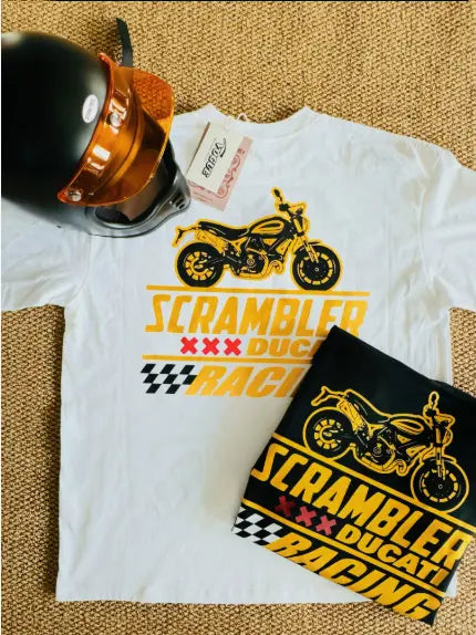 55 Shark Vintage Ducati Scrambler T-shirt Savile Speed Co.
