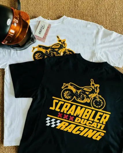 55 Shark Vintage Ducati Scrambler T-shirt Savile Speed Co.