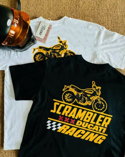 55 Shark Vintage Ducati Scrambler T-shirt Savile Speed Co.