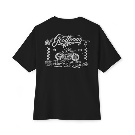 55 Shark Vintage Gentleman Racer Print T-shirt - Savile Speed Co.