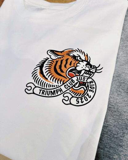 55 Shark Vintage Triumph Tiger Print T-Shirt - Savile Speed Co.