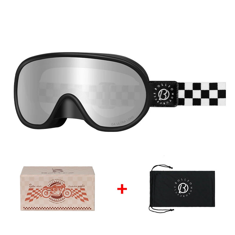 BOLLFO Retro Motorcycle Riding Goggles