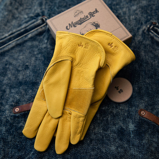 Mountain Rock Cowhide Working Gloves Retro Riding Gloves